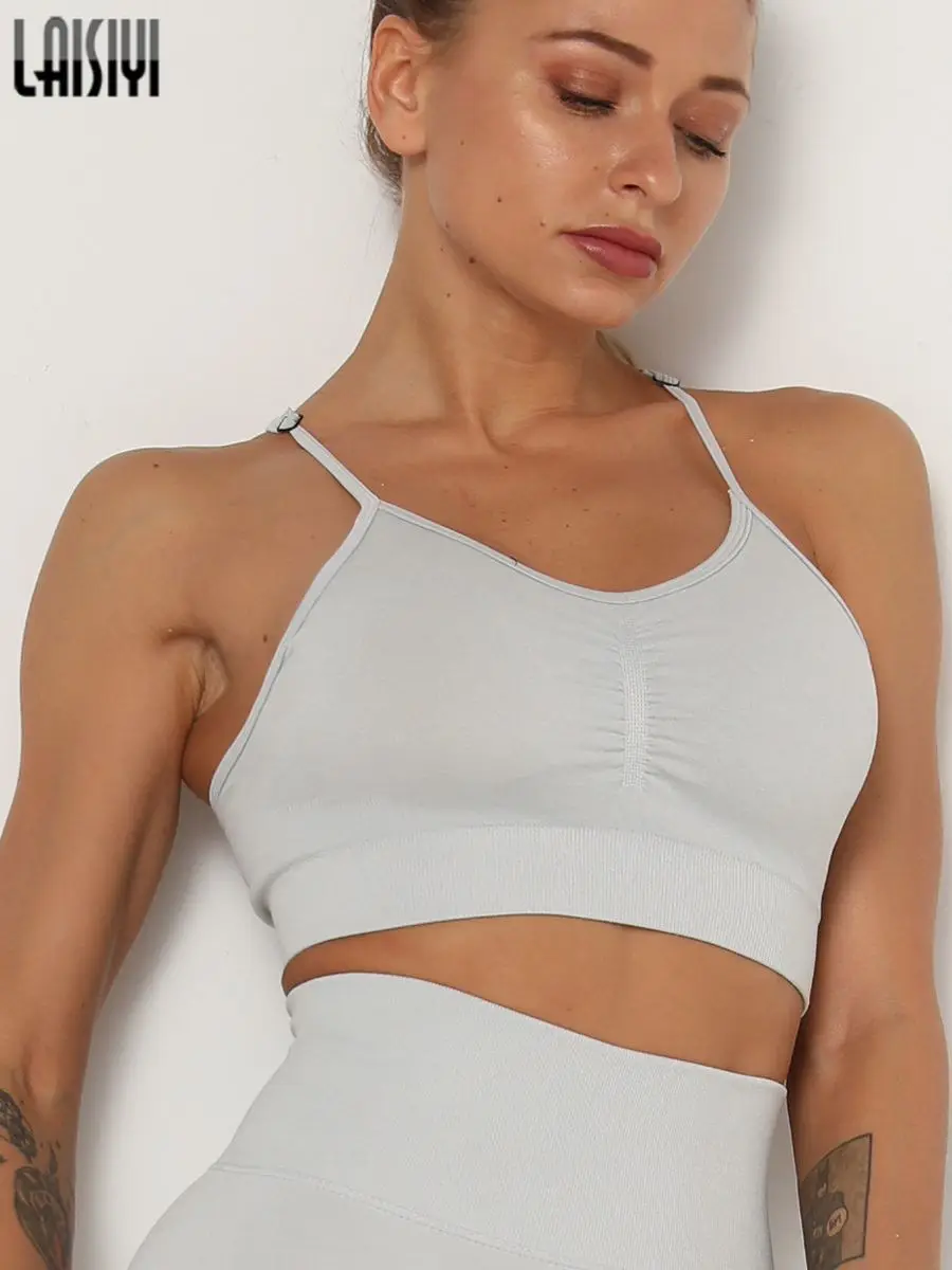 

Топ женский Нейлоновый, пикантная эластичная дышащая майка с красивой спинкой, для фитнеса, тренировок, спортзала, Спортивная футболка, жен...