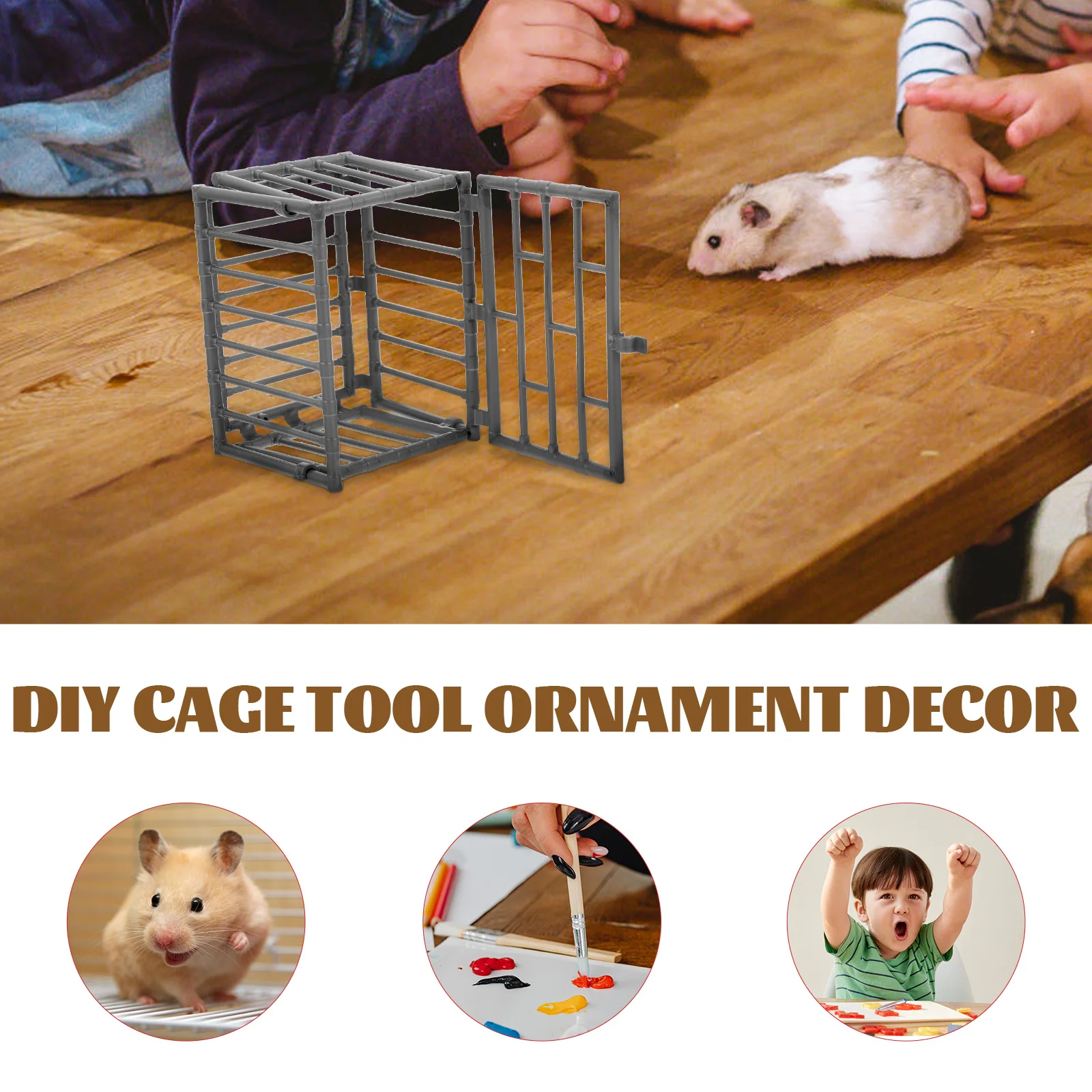 2 шт. Миниатюрная пластиковая клетка для животных