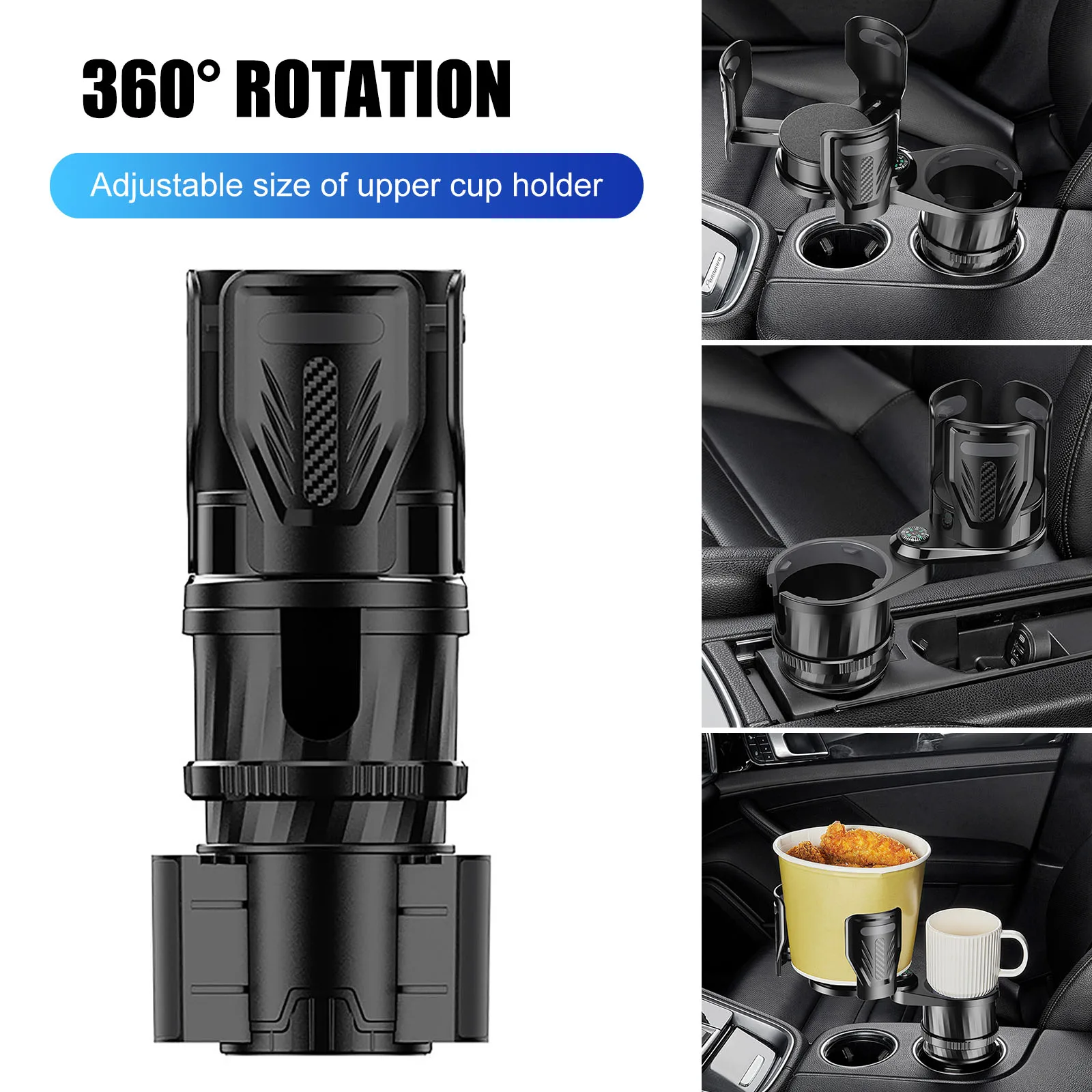 

Автомобильный держатель для стаканов 2 в 1 / 4 в 1, универсальный автомобильный держатель для стаканов для напитков с регулируемой основой с п...