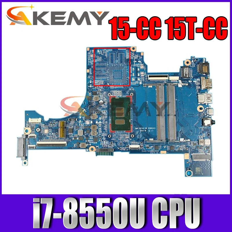 

L22822-601 DAG74AMB8D0 материнская плата для ноутбука с SR3LC i7-8550U CPU GM для HP pavilion 15-CC 15T-CC TPN-Q191 материнская плата для ноутбука