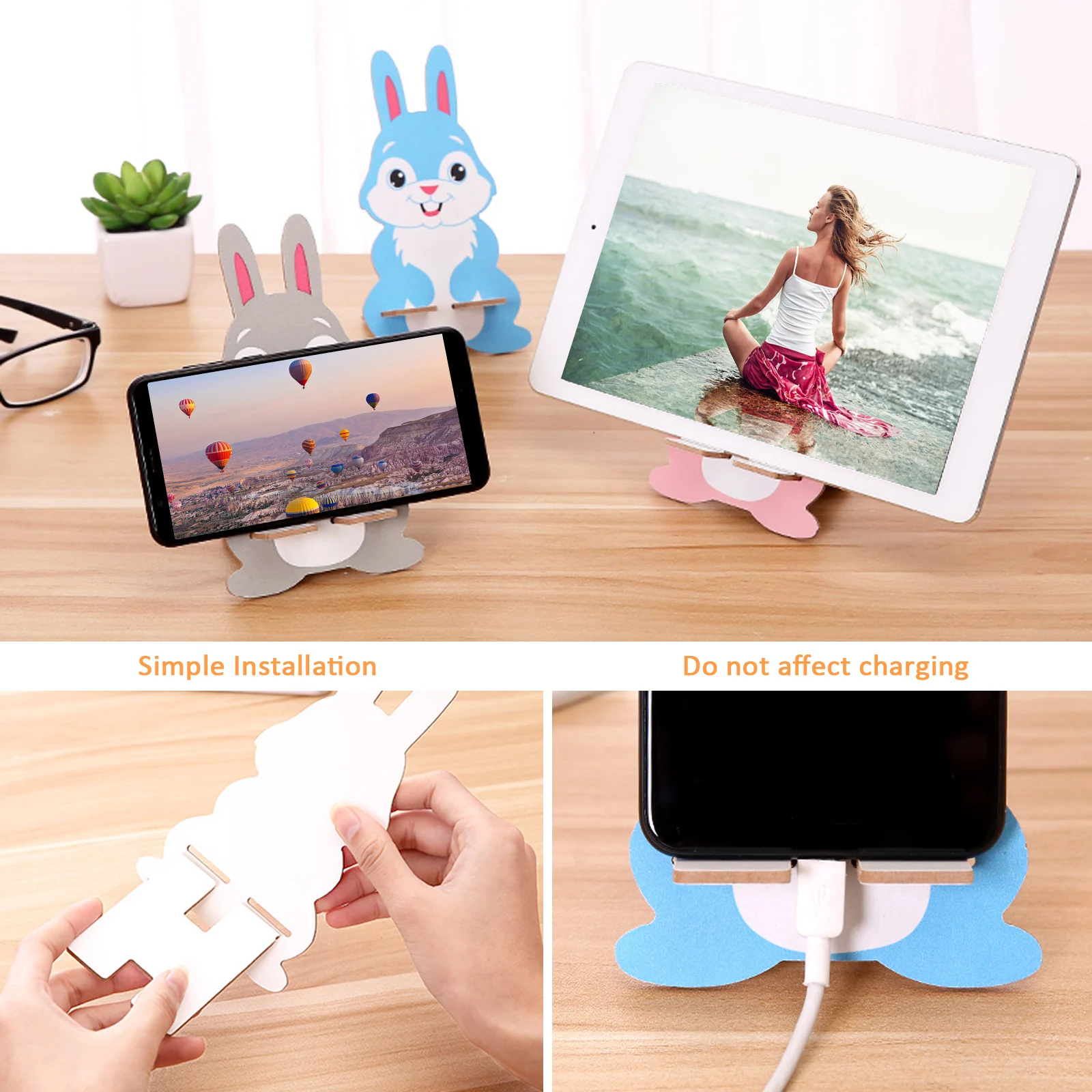 Деревянная подставка-держатель для телефона и планшета |