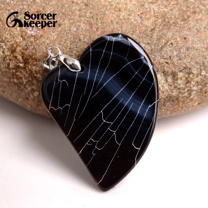 Модный кулон в форме сердца для женщин и мужчин подвеска из натурального