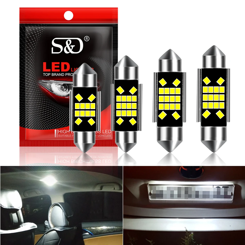 

Светодиодная лампа C5W C10W, 360 °, 6000 К, 12 В, 31 мм, 36 мм, 39 мм, 41 мм, 5 шт.