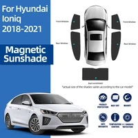 for hyundai ioniq 2016 2021 magnetic car sunshade visor front windshield mesh frame curtain rear side window sun shade shield