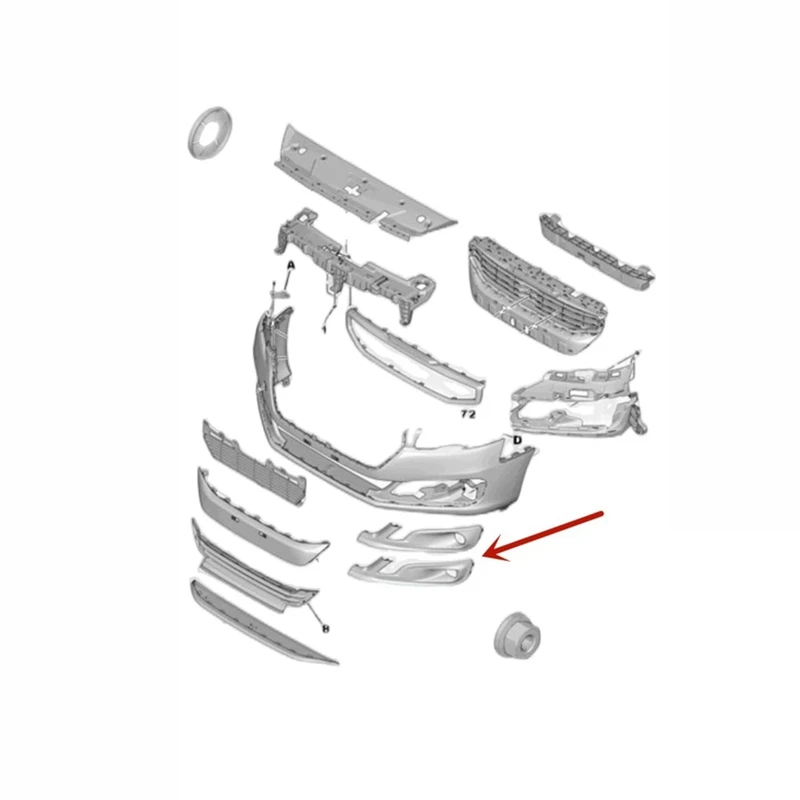 

Car Front Bumper Fog Light Frame Fog Light Decorative Cover For Peugeot 508 9809143180 9809143080