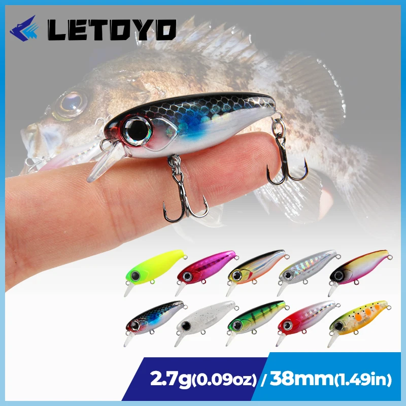 LETOYO 38 мм, 2,7 г, микро подвесная приманка в виде гольяна, Джеркбейт, миниатюрная медленно Тонущая жесткая приманка, воблеры для Stonefish, для морской рыбалки на окуня