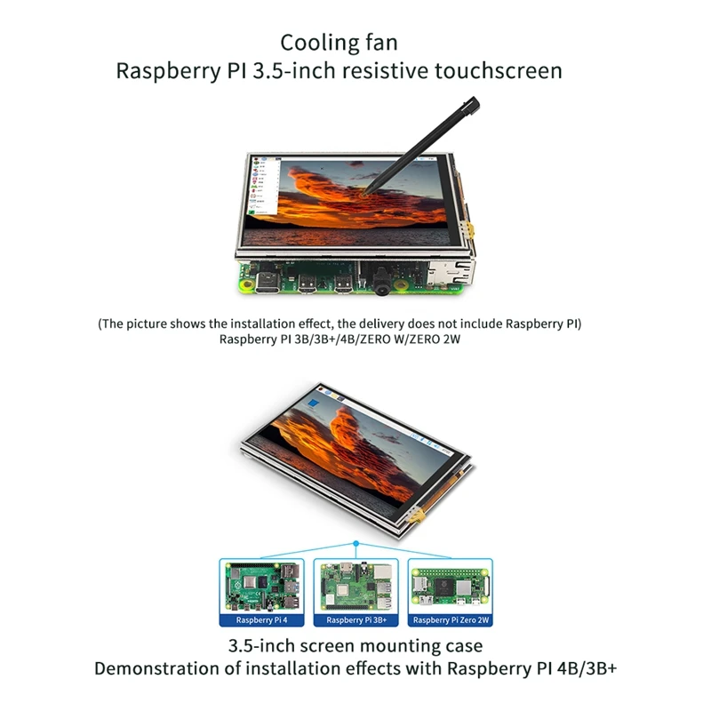 Для Raspberry Pi 3 5 сенсорный экран 480X320 ЖК-дисплей TFT корпус из АБС-пластика