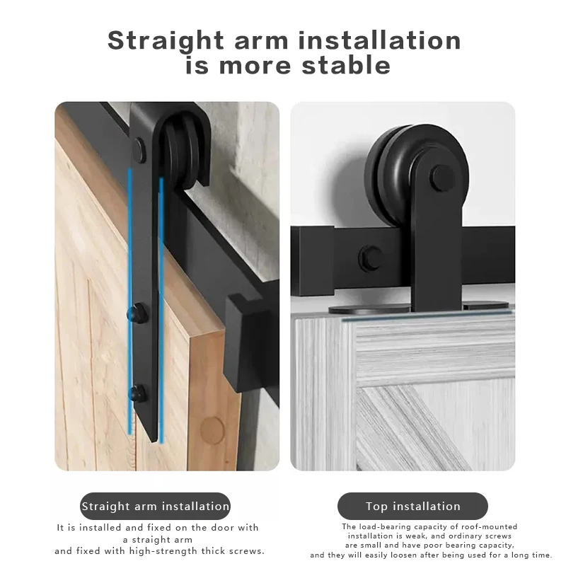 Подвесная направляющая для двери сарая подвесной колесная фурнитура полный