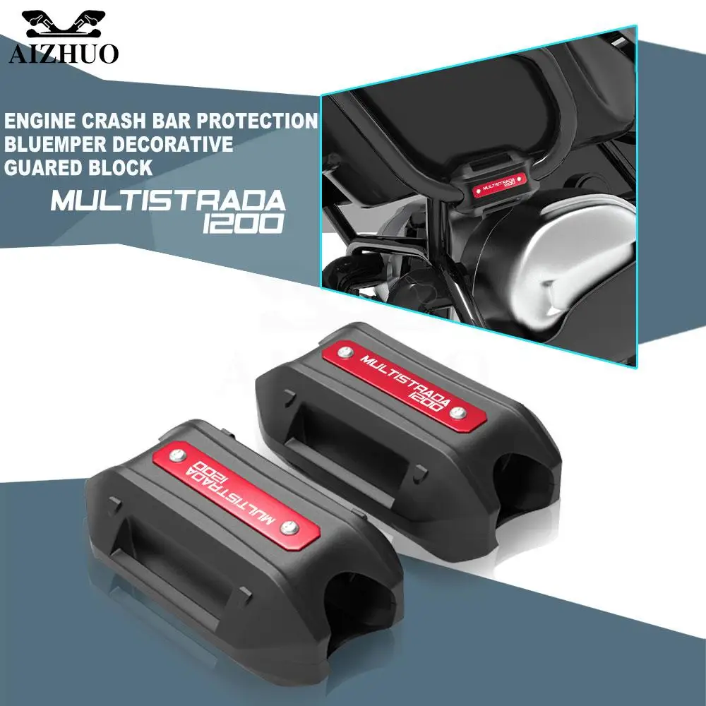 

Motorcycle Engine Crash Bar Protection Bumper Decorative Guard Block For Ducati Multistrada 1200 Multistrada1200 2013 2014