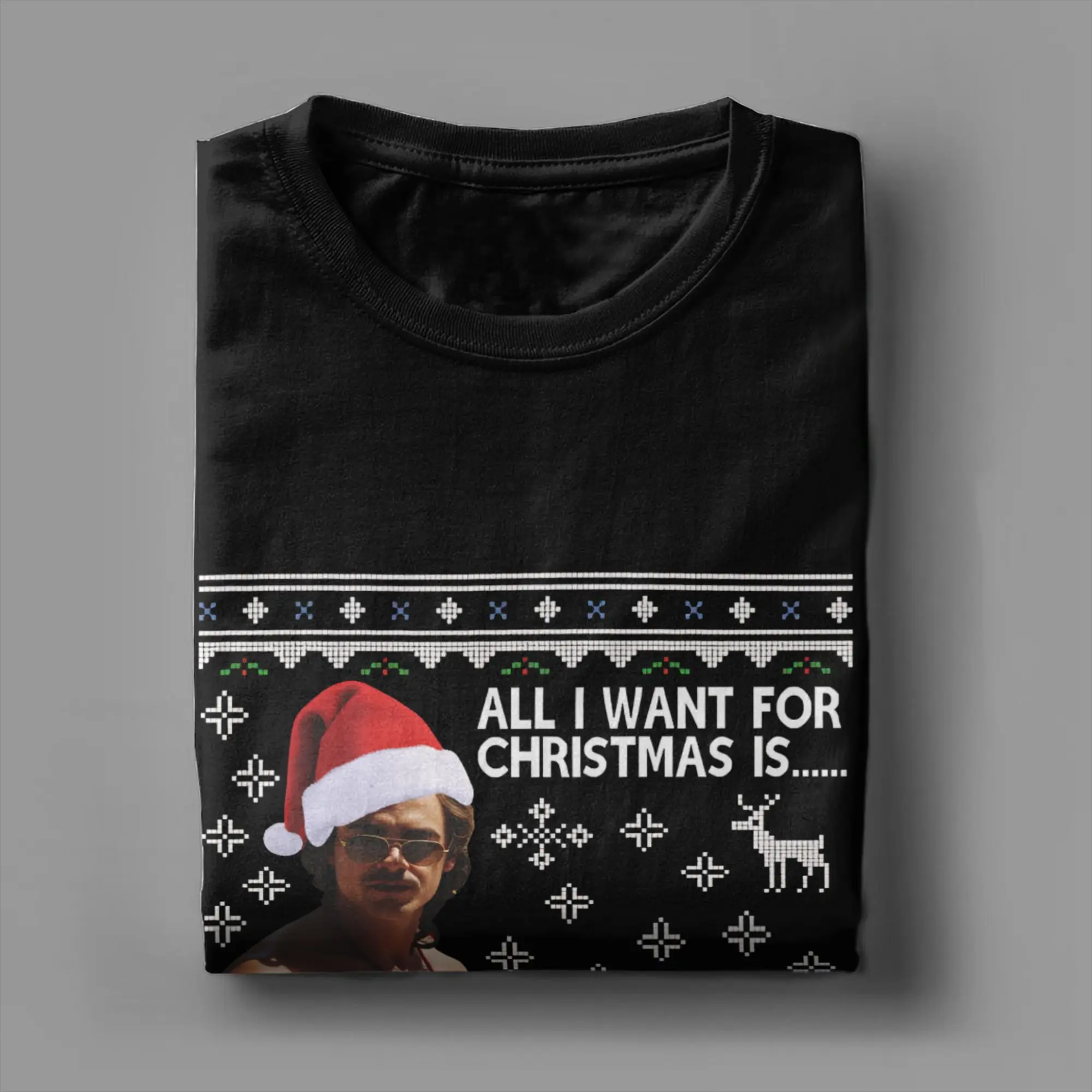 Фото Мужская футболка Billy Christmas Wish, забавная хлопковая футболка с коротким рукавом, футболки Steve Harrington, топы с круглым вырезом, большие размеры №4