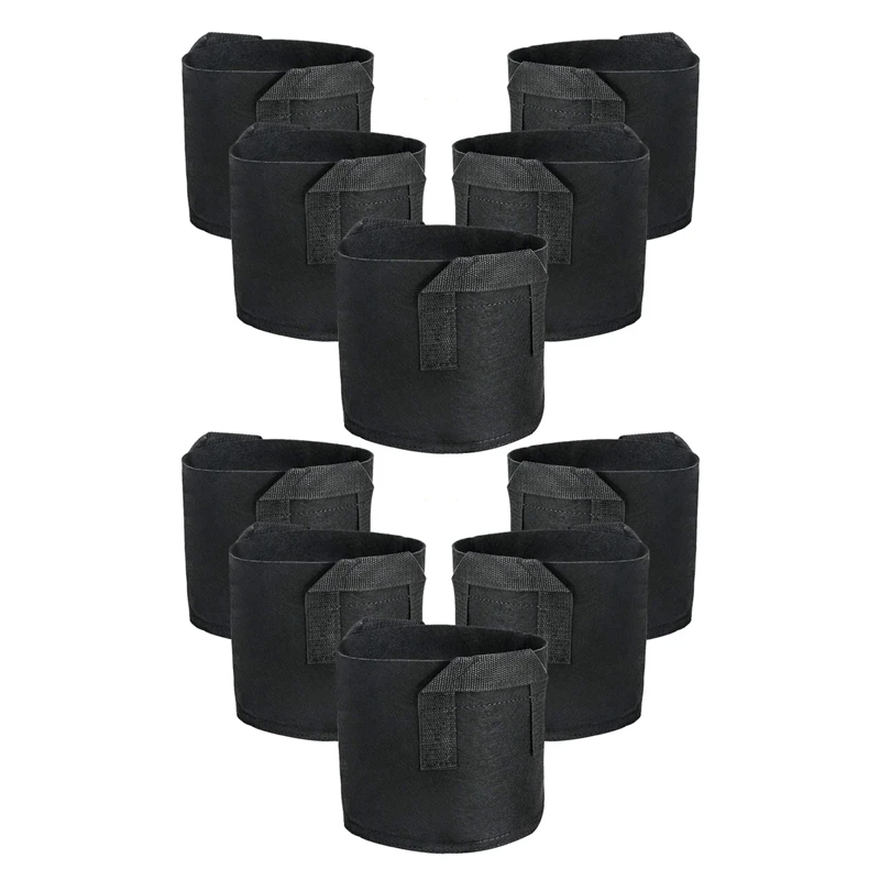 

Контейнер для растений из ткани, 10 упаковок, 3 галлона, тканевые контейнеры с ремешком для картофеля