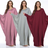 muslim hijab dress prayer clothes jilbab plain batwing abaya dubai islam turkey abayas for women african dresses saudi kaftan