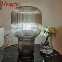 hongcui postmodern table lamp creative design led glass desk light home decor living room hotel