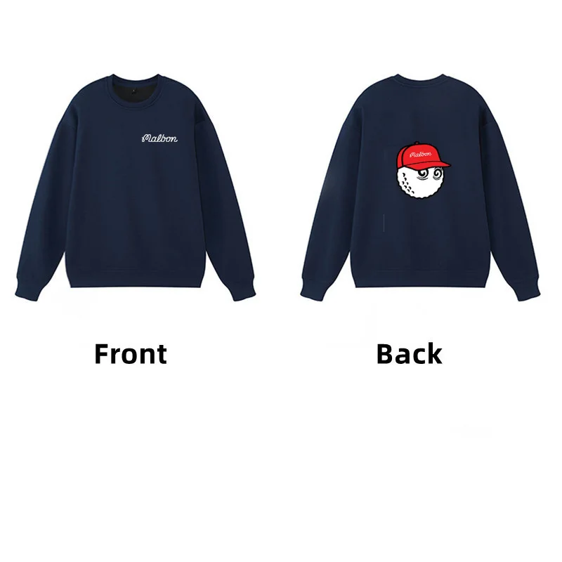 Men Women Malbon Golf Top Round Neck Fisherman Hat Pullover Casual Versatile Long Sleeved Couple T-shirt Fashion Golf Clothing
