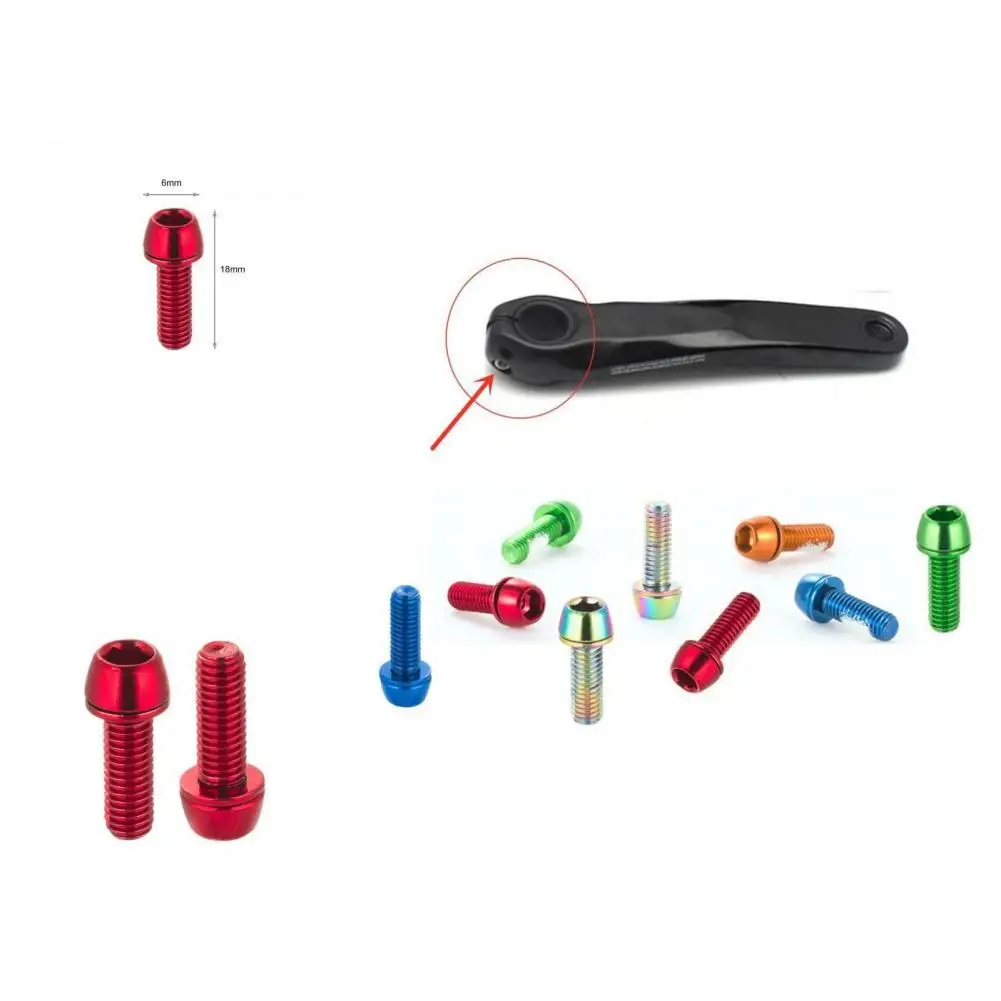 

2Pcs/Set High-Quality Bicycle Headset Top Cap Bolt Stem Screw Precise Bike Crank Screw Good Practicability for Outdoor