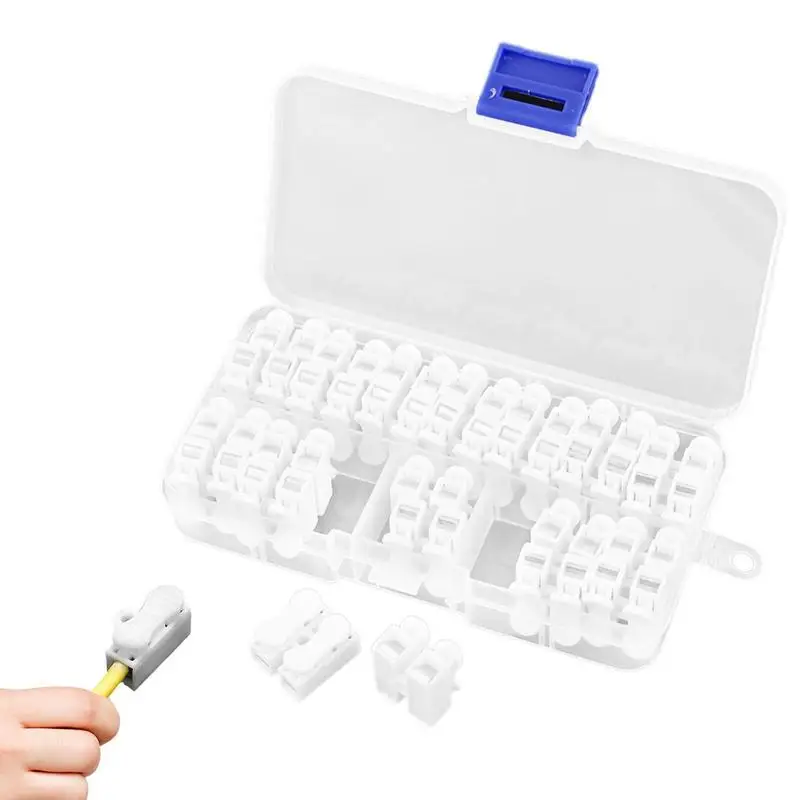 

Клеммная колодка для проводов Ch2, 26 шт., рандомный зажим, Клеммный Зажим для кабеля с быстроразъемным пружинным разъемом 10 А, 250 В