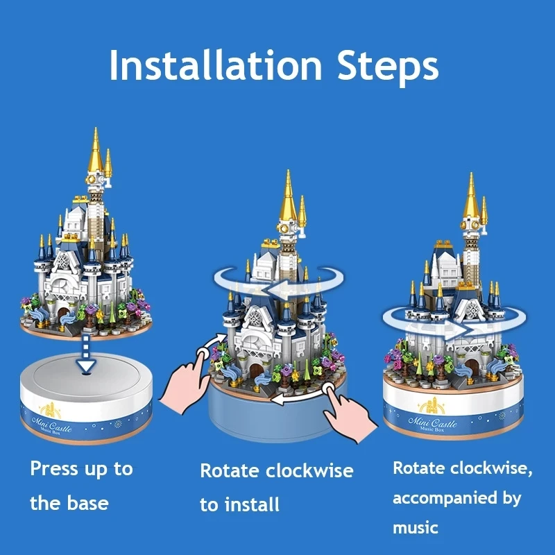 Игрушки для девочек замок музыкальная шкатулка креативная мини-модель