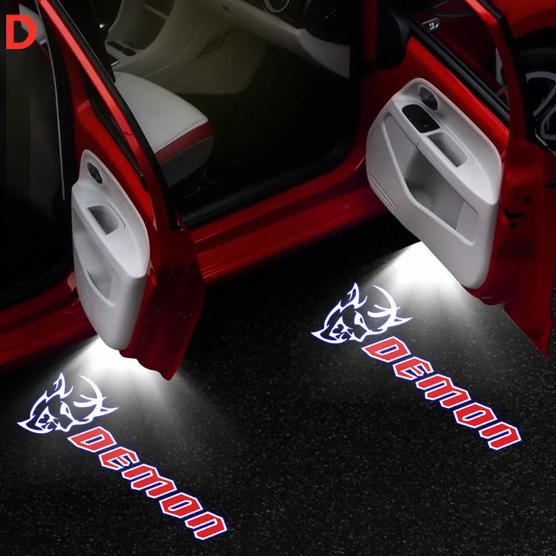 

2PCS Led Car Door Welcome Light Laser Projector Logo Lamps Car Auto Accessories For Dodge Charger Avenger Magnum SRT Hellcat