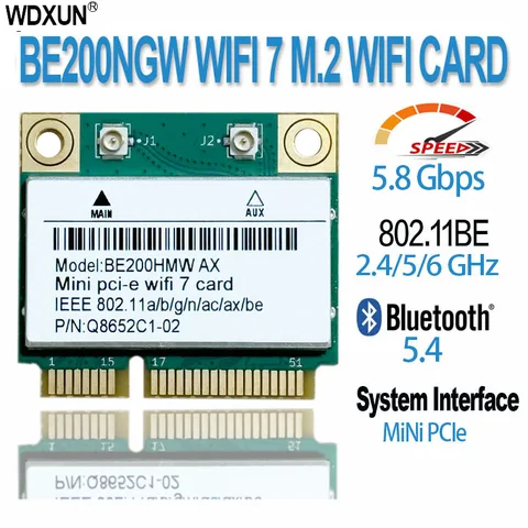 WDXUN Wi-Fi 7 BE200 беспроводной сетевой адаптер