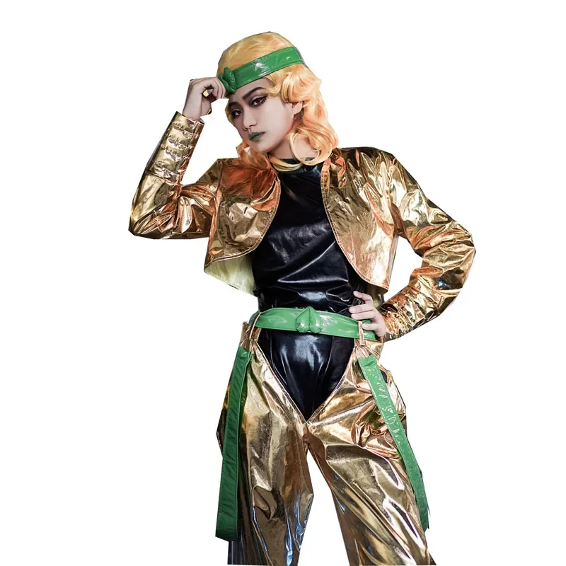 

Customized JoJo's Bizarre Adventure movie Dio Brando Cosplay Costume yellow gold costume (not shoes) 11