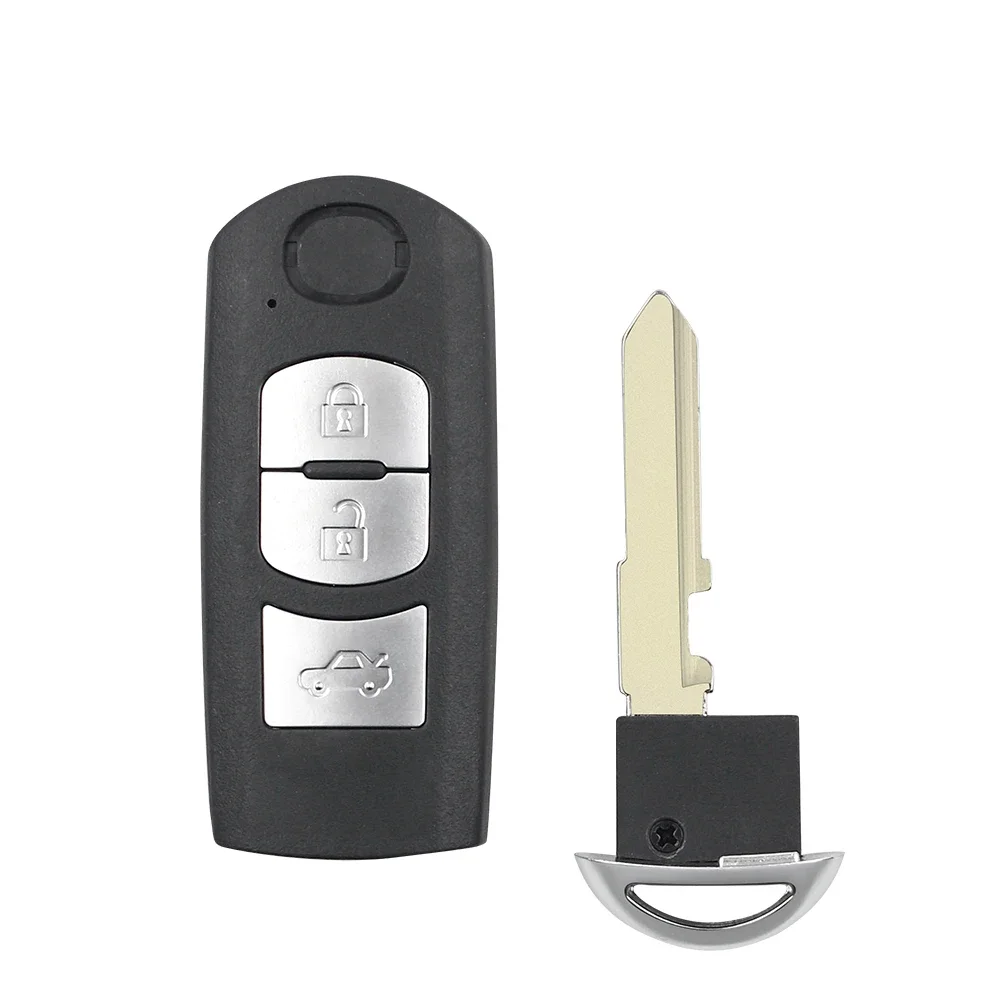 

KEYYOU чехол для умного дистанционного ключа с кнопкой 2/3/4, подходит для Mazda CX-3 Axela CX-5 Atenza, модель SKE13E-01 SKE13E-02 2015 2016 2017