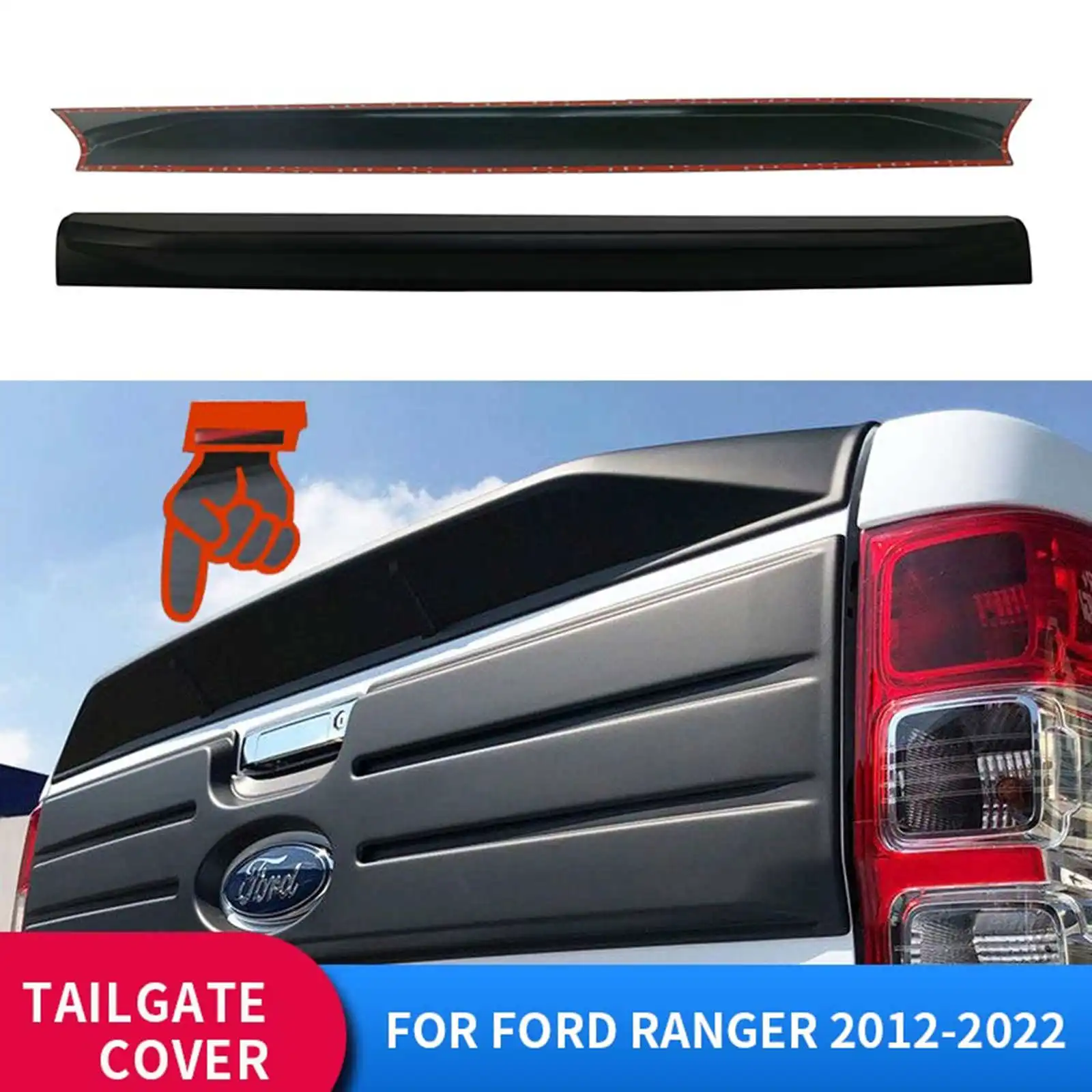 Rear Spoiler CAR ACCESSORIES TAIL GATE TRIM RAIL GUARD PROTECTOR FOR FORD RANGER T6 2012-2022 WILDTRAK Raptor 1PCS