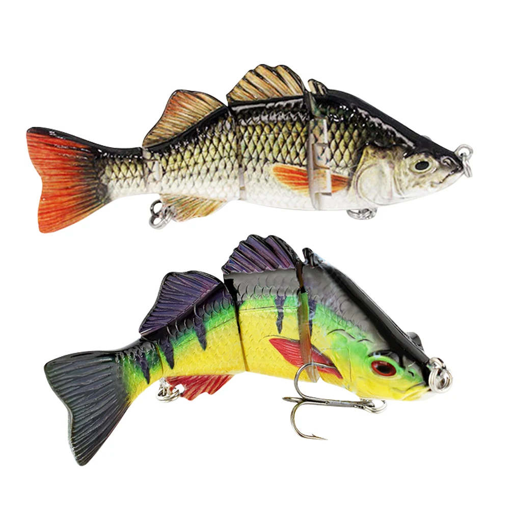 

Four-Section Tilapia Hard Baits Artificial Wobbler Lure Bionic Fishing Crankbait 3D Eyes Lifelike Swimbait with Hook