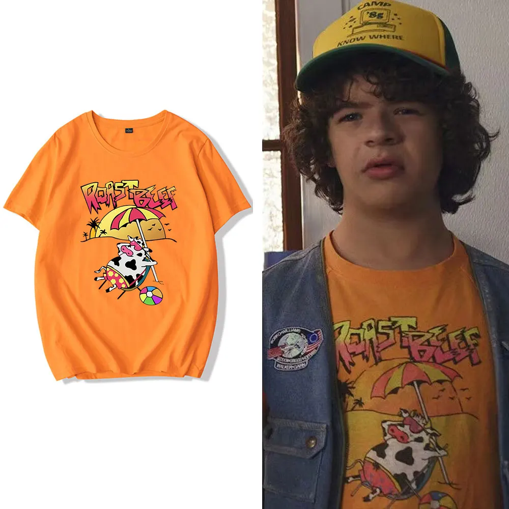 

Roast Beef Beach Cow Funny Dustin Stranger Things 4 T Shirts Tee Shirt Harajuku T-Shirt 2022 Men/women Tshirt Summer Tops
