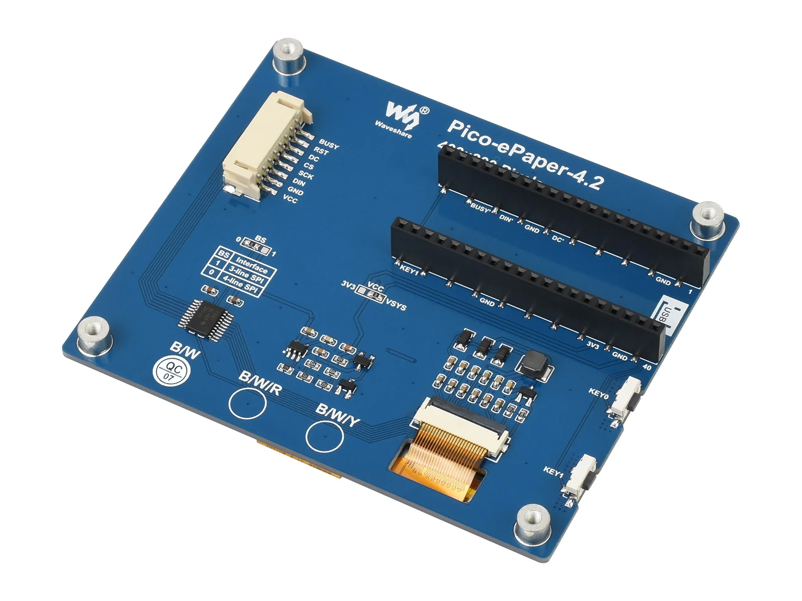 Модуль дисплея Waveshare 4 2 дюйма E-Paper E-Ink для Raspberry Pi Pico 400X300 черный/белый грейсовых