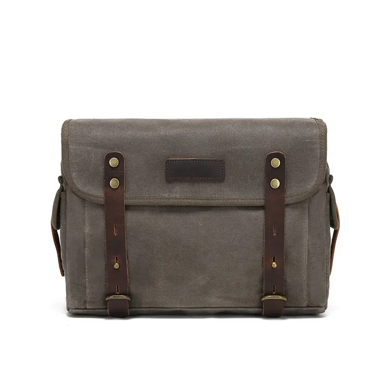 

Водонепроницаемая Мотоциклетная Седельная Сумка, Съемная Кожаная Сумка-мессенджер С Масляно-восковым Холстом