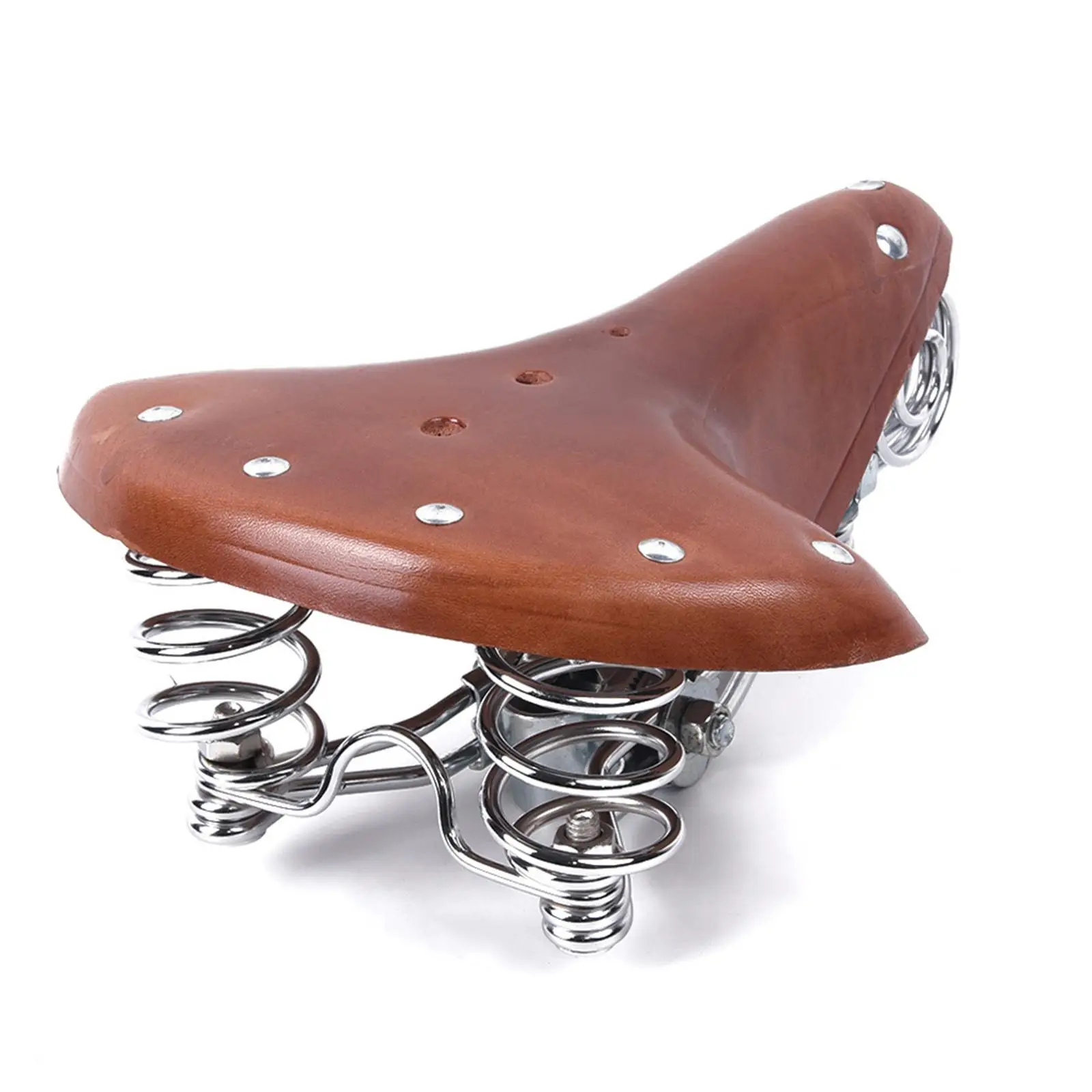 Фото Классическое велосипедное седло Bike Classic Stable 1 Memory 290 мм из кожи, комфортное для мужчин, для езды на велосипеде, велотуризма №5