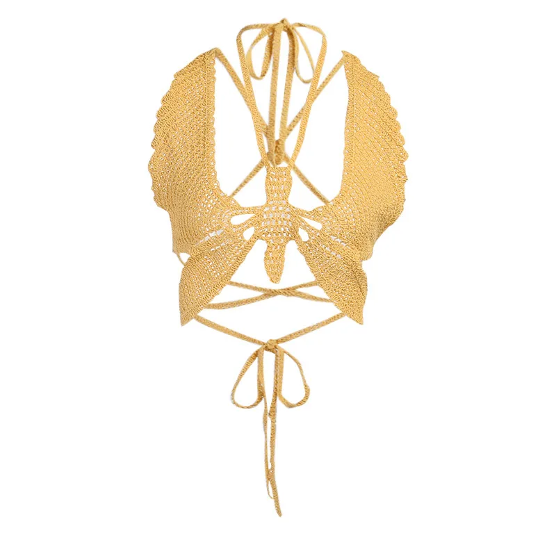 Сексуальный милый топ ZOKI с завязками укороченный полый Топ для женщин летние