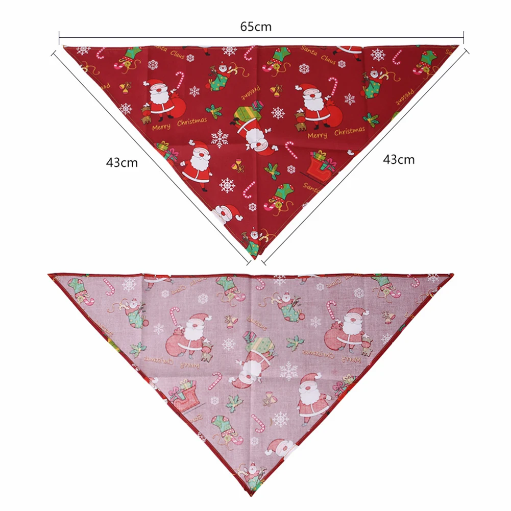 

Pet Dog Bandana Dog Saliva Towel Christmas Triangle Towel Dog Cat Bandanas Triangle Scarf Dog Accessories Pet Neckerchief Scarf
