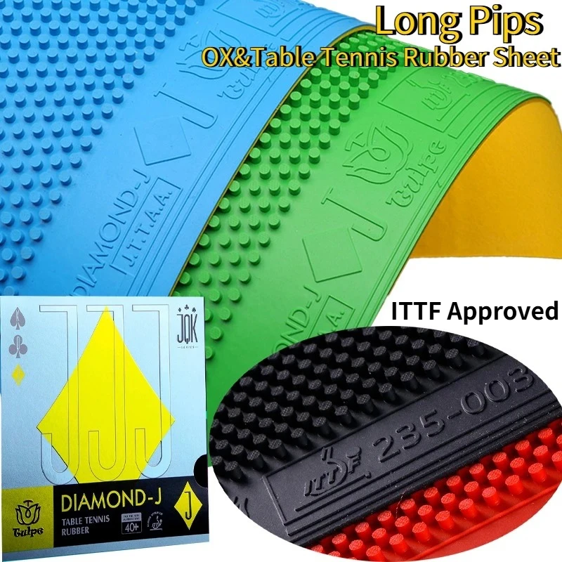 Фото Накладка для настольного тенниса TULIP Long Pips OX&Table, мягкая, с эффектом отскока, для контроля обратного вращения, тренировочная, для быстрой атаки и топспина №1