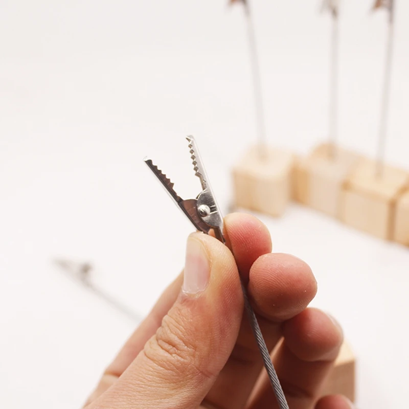 DIY Деревянный Держатель Для Блоков Железный Зажим Из Крокодиловой Кожи