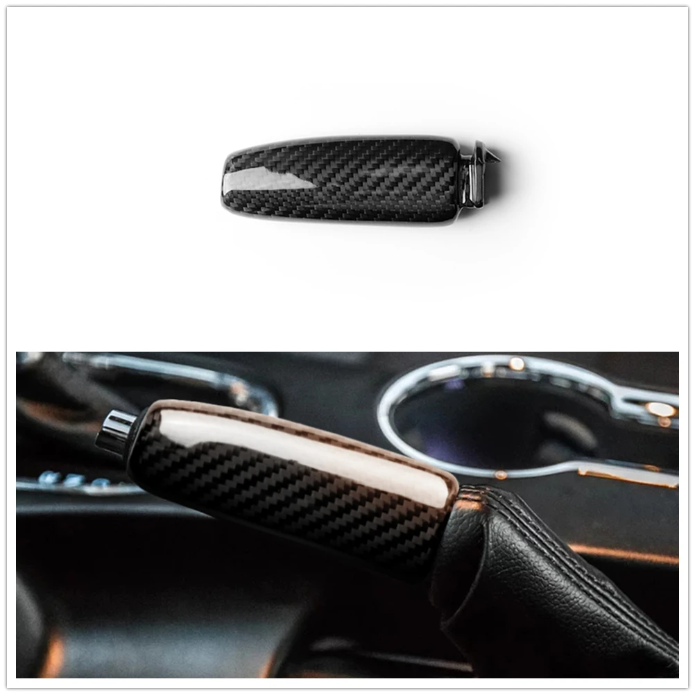 

Рукоятка ручки ручного тормоза из углеродного волокна, крышка ручки, отделка ручки, оболочка для Ford Mustang 2015-2022