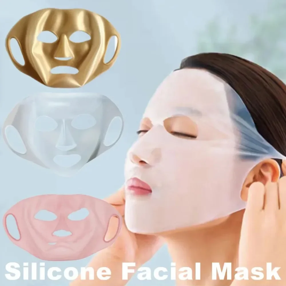 

Многоразовая силиконовая 3D маска для лица, подвесная Ушная Антивозрастная увлажняющая маска для лица с двойным впитыванием, маска против испарения