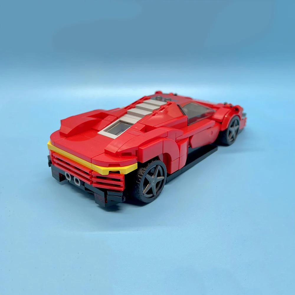 Фото Конструктор PolaDeer 309 деталей: Гараж для спортивного автомобиля MOC, серия Daytona SP3 Champion, модель из строительных блоков, игрушка-конструктор, подарок на день рождения для детей №5