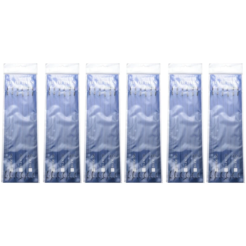 

36Pcs 12Lb Fishing Hair Rigs Assorted Hand Tied Carp Fishing Barbless Hooks