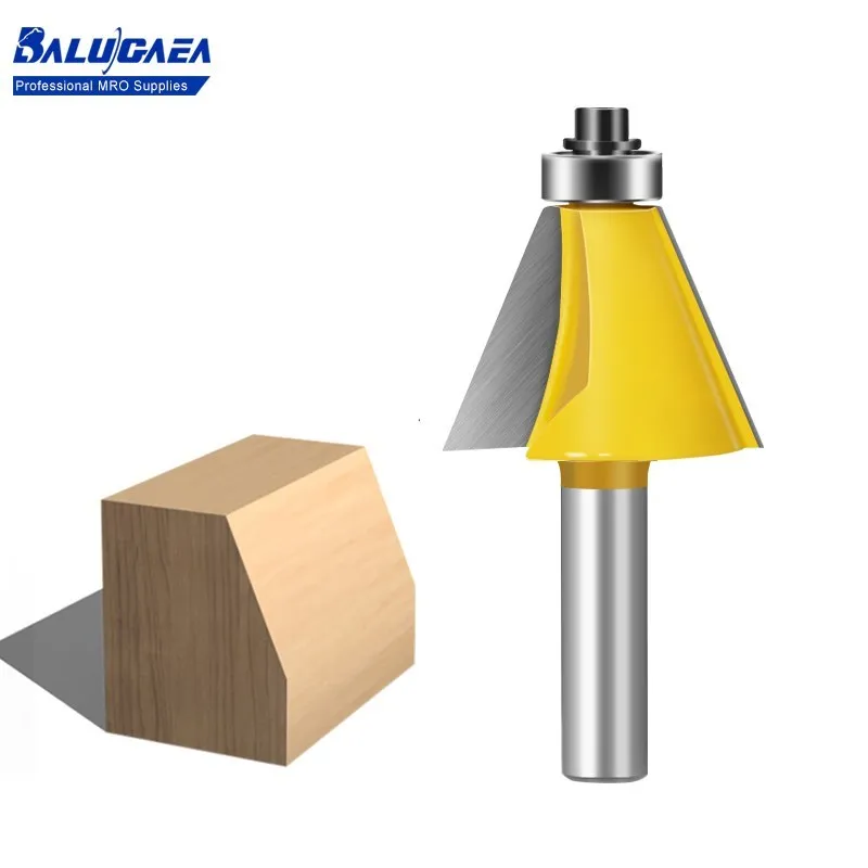 

22.5 Degree Chamfer Router Bit Edge Forming Bevel Woodworking Milling Cutter for Wood Bits Carbide End Mill 1/2 Shank