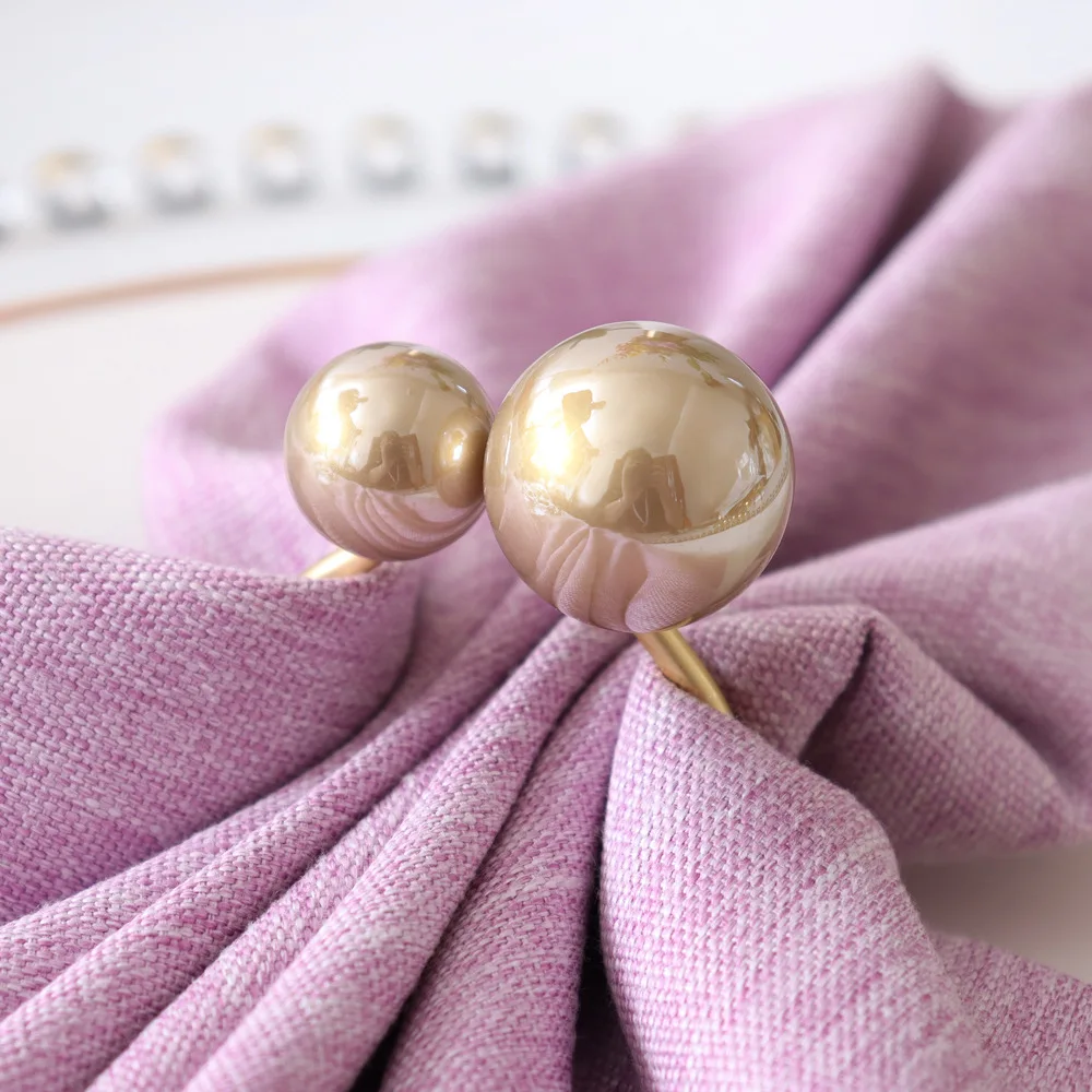 

12pcs/lot Simple-shaped napkin ring pearl napkin buckle simulation seashell napkin ring wedding table decoration