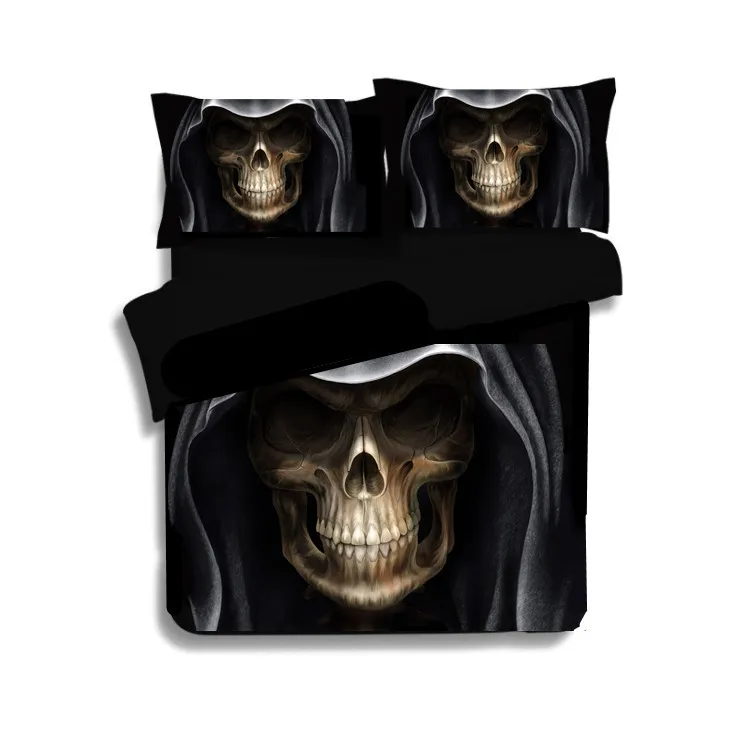 

Home textile express ghost Quilt Cover Bedding Set skull three piece set