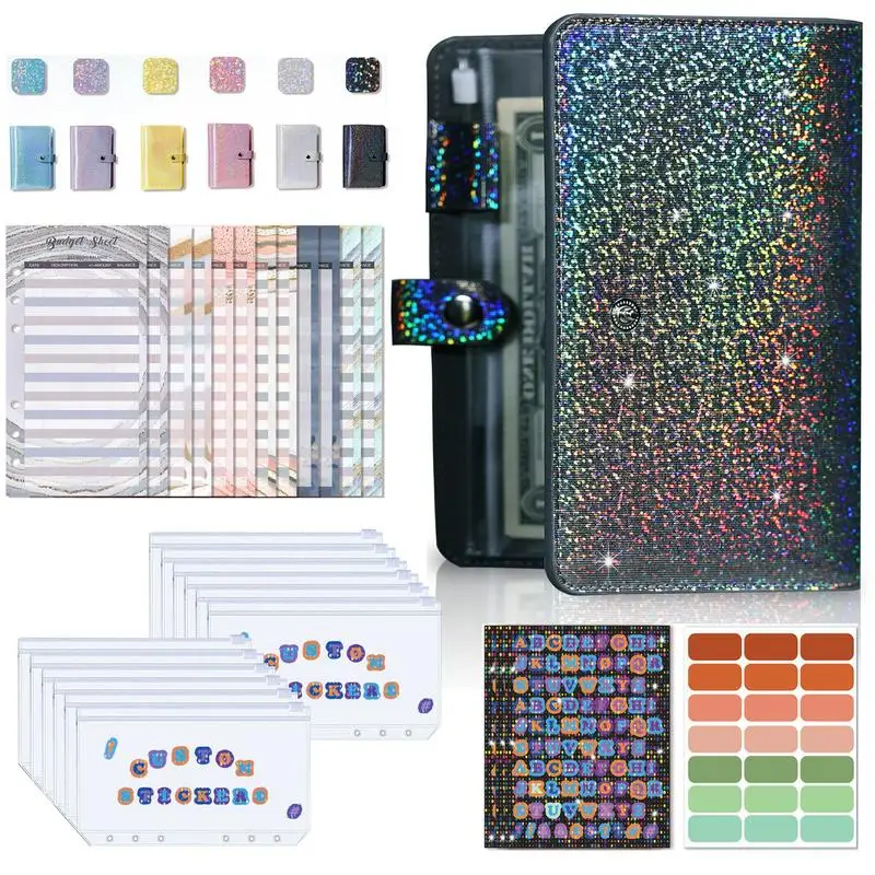 

A6 Binder Notebook Set Translucent Stylish Diary Journal Budget Binders Stationery School Office Supplies