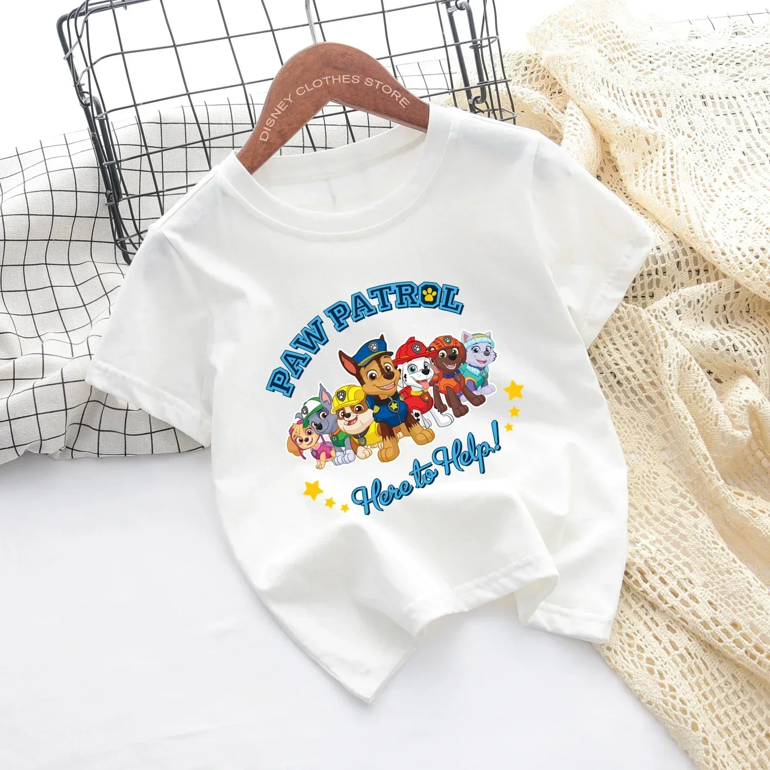 Костюм детский летний из футболки и шортов с принтом Щенячий патруль