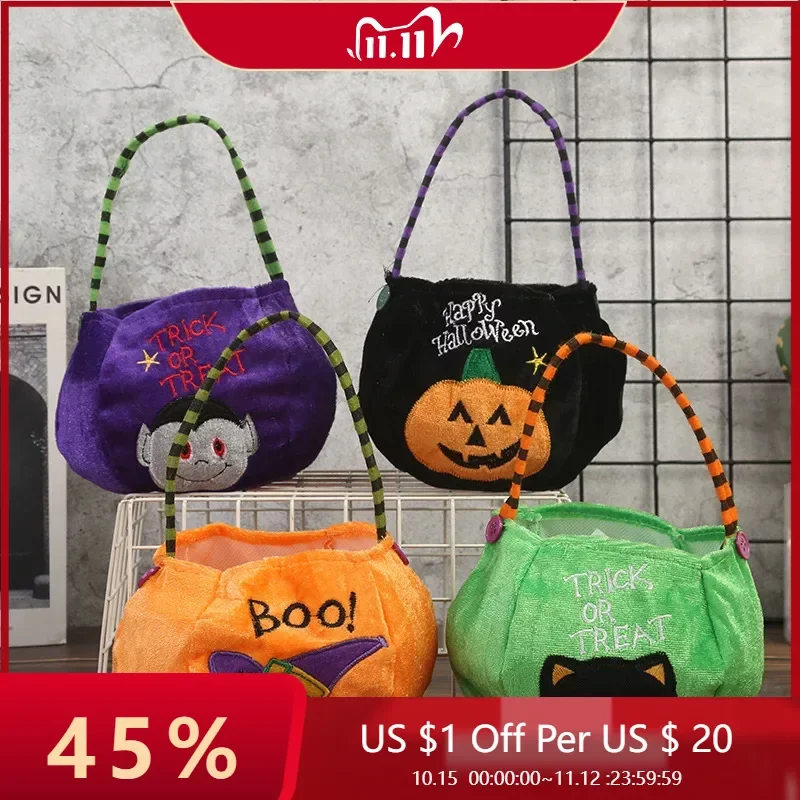 

Halloween Candy Bag Decoration Kindergarten Children Gift Bag Halloween Pumpkin Bag Scene Layout Props