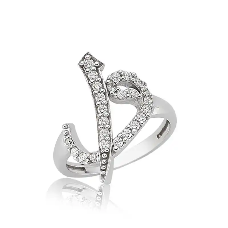 

Tevuli 925 Sterling Silver Aleph Vav Lady Ring