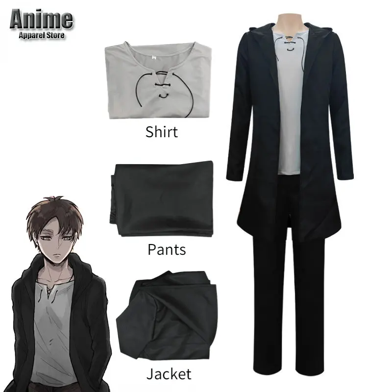 

Костюм для косплея Эрена джейгера из японского аниме, комплект одежды для сцены и ролевых игр на Хэллоуин для взрослых и мужчин