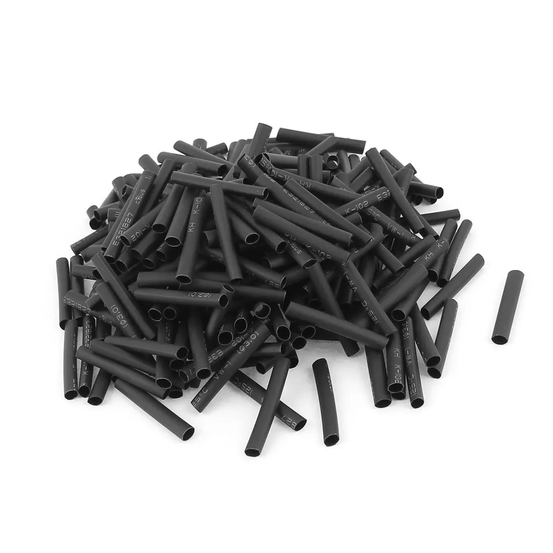 

500Pcs Wire Wrap Sleeve 3 mm Dia 30 mm Long Heat Shrink Tubing Black