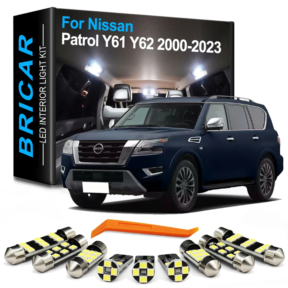 Brlcar светодиодная интерьерная с Canbus лампочка для Nissan патруль Y61 Y62 2000-2016 2017 2018 2019 2020