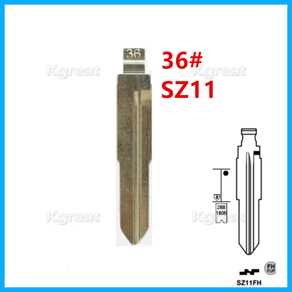 

36 # KD лезвие ключа SZ11 SZ11MH SZ11FH, металлическая НЕОБРАБОТАННАЯ задняя флип-карта для Suzuki для KD Keydiy Xhorse VVDI пульты дистанционного управления